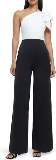 Julie One-Shoulder Wide Leg Jumpsuit | Nordstrom