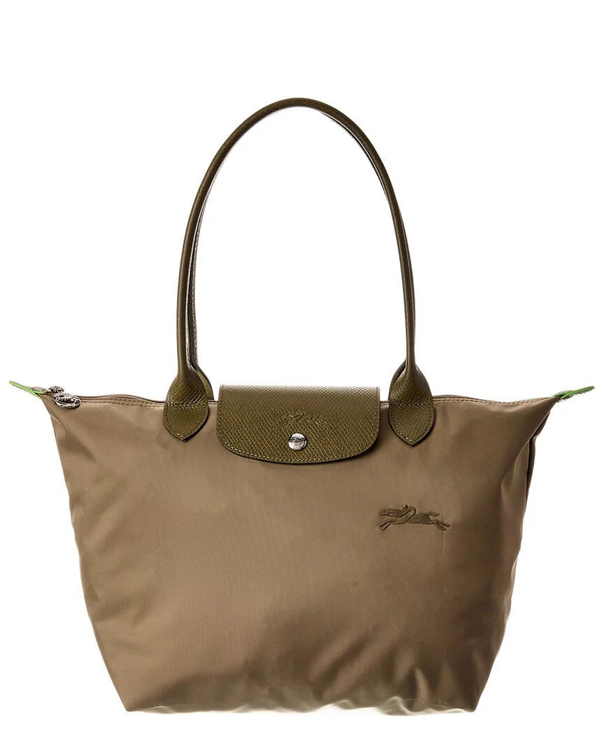 Longchamp Le Pliage Green Medium Canvas Long Handle Tote | Shop Simon