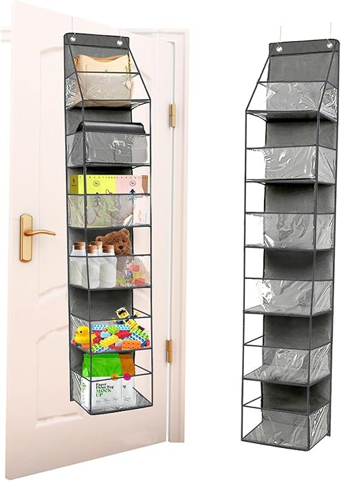 6-Shelf Over The Door Hanging Pantry Organizer, Behind The Door Storage Organizer, with Clear Pla... | Amazon (US)