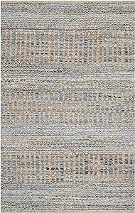 SAFAVIEH Cape Cod Collection Accent Rug - 2' x 3', Natural & Blue, Handmade Flat Weave Coastal Br... | Amazon (US)