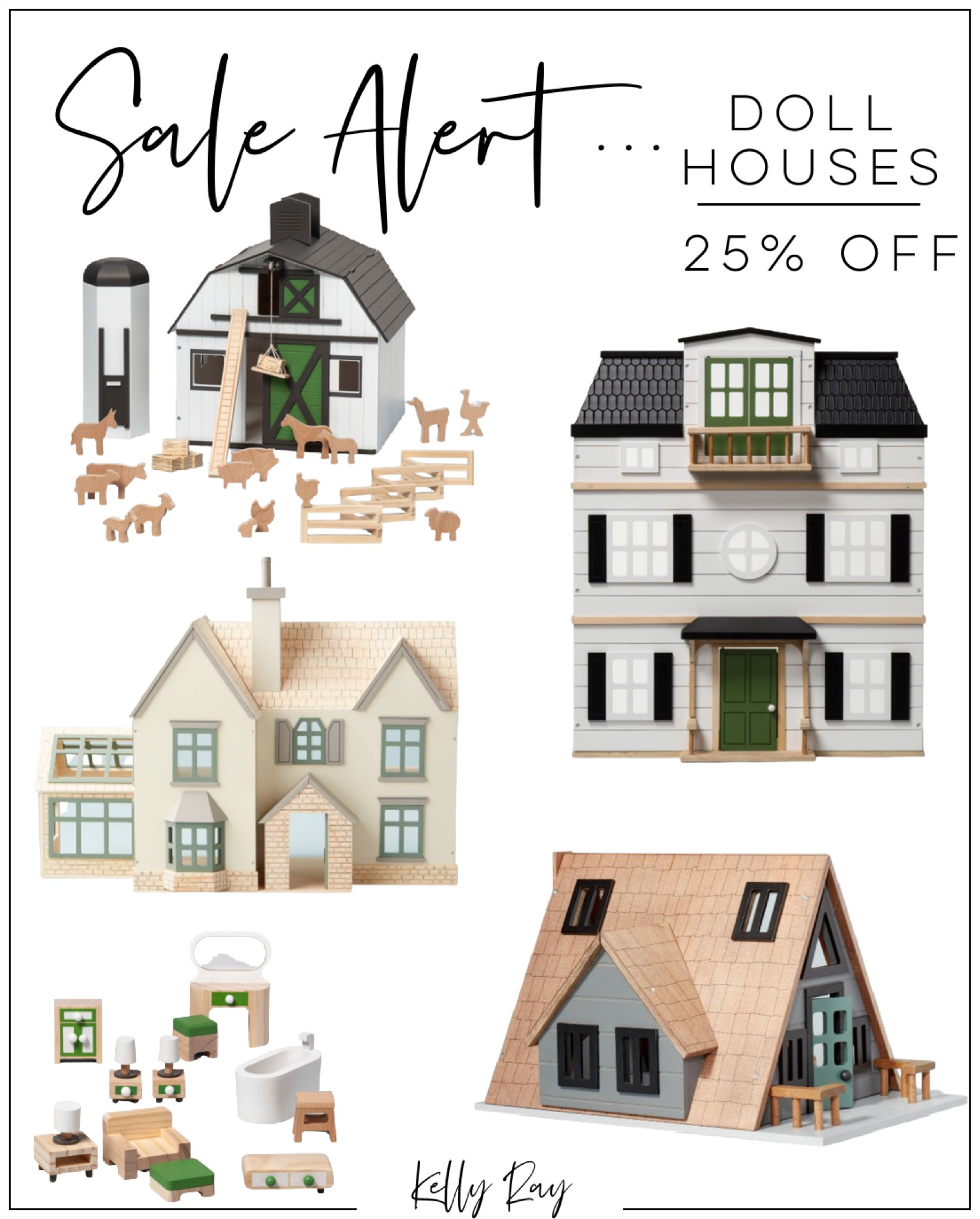 These beautiful Doll houses are currently 25% off the inventory won’t last long.  

Doll houses, wooden doll houses, play farmhouse, the house furniture, toys on sale, toys under 50, toys under 100

#LTKkids #LTKunder100 #LTKsalealert