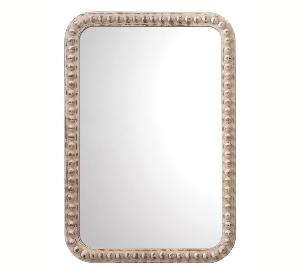 Audrey Beaded Rectangular Mirror 26&amp;quot; X 38&amp;quot; | Pottery Barn (US)