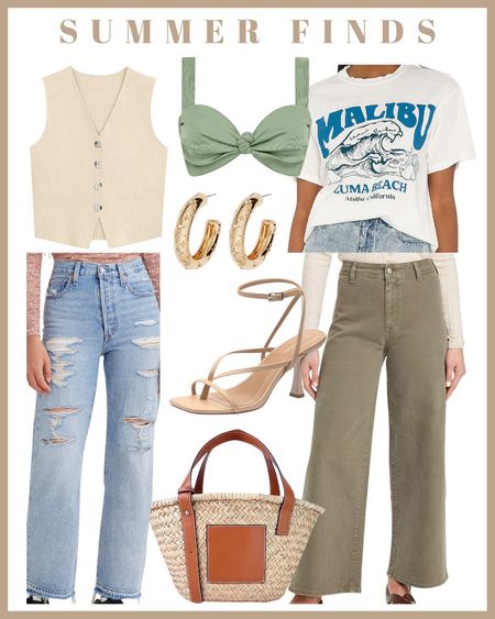 Summer finds, summer must haves , vest to, waistcoat, graphic tees, jeans, ripped jeans, bamboo bag, straw bag , Amazon finds 

#LTKfindsunder50 #LTKstyletip #LTKtravel