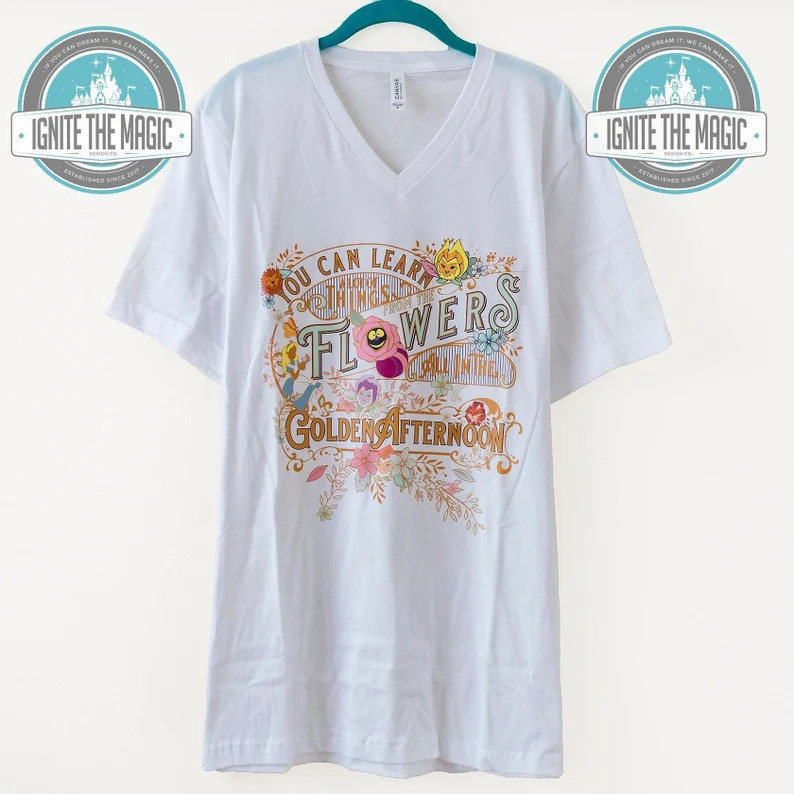 Alice in Wonderland Inspired Golden Afternoon Flower and Garden Adult Disney Shirt | Etsy (US)