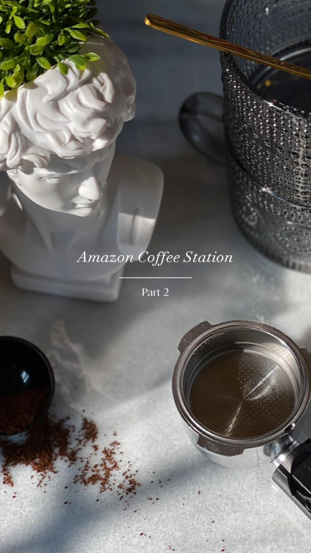 Finished creating and styling my at home coffee station all with Amazon Home finds...my little slice of morning heaven. 

Coffee bar, coffee aesthetic, espresso machine, Gevi, kitchen styling, marble serving tray, pastry board, white marble tray, aesthetic decor, succulent planter, Greek statue, David bust, vintage glasses, coffee glasses, grey vintage glassware, Amazon finds, Amazon home, look for less

#LTKstyletip #LTKhome #LTKFind