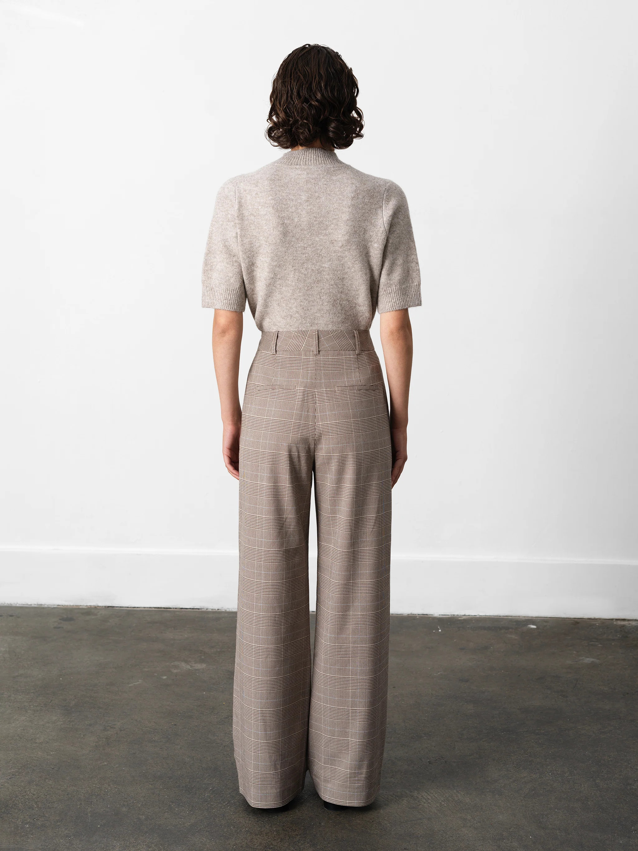 Chester Check Wide Leg Trousers | French Connection (UK)