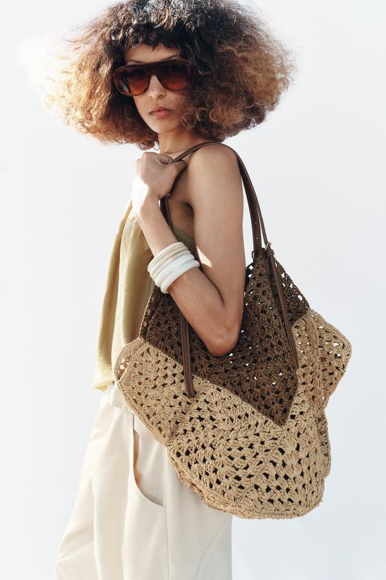 WOVEN BODY SHOPPER BAG | Zara US