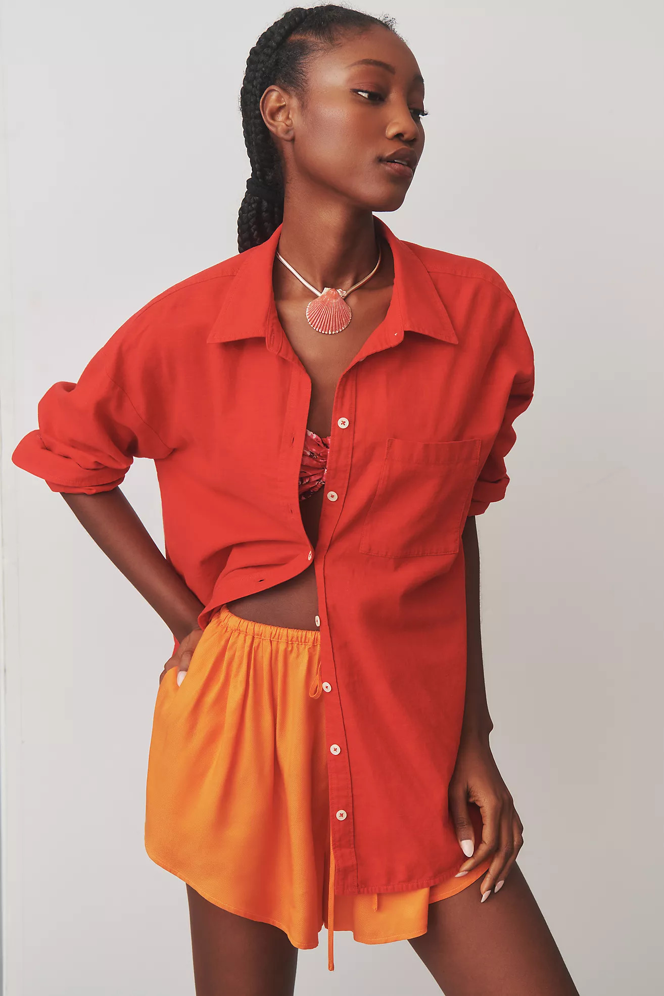 The Bennet Buttondown Shirt by Maeve: Linen Edition | Anthropologie (US)