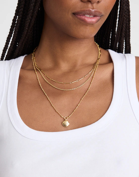 Three-Pack Sand Dollar Necklace Set | Madewell