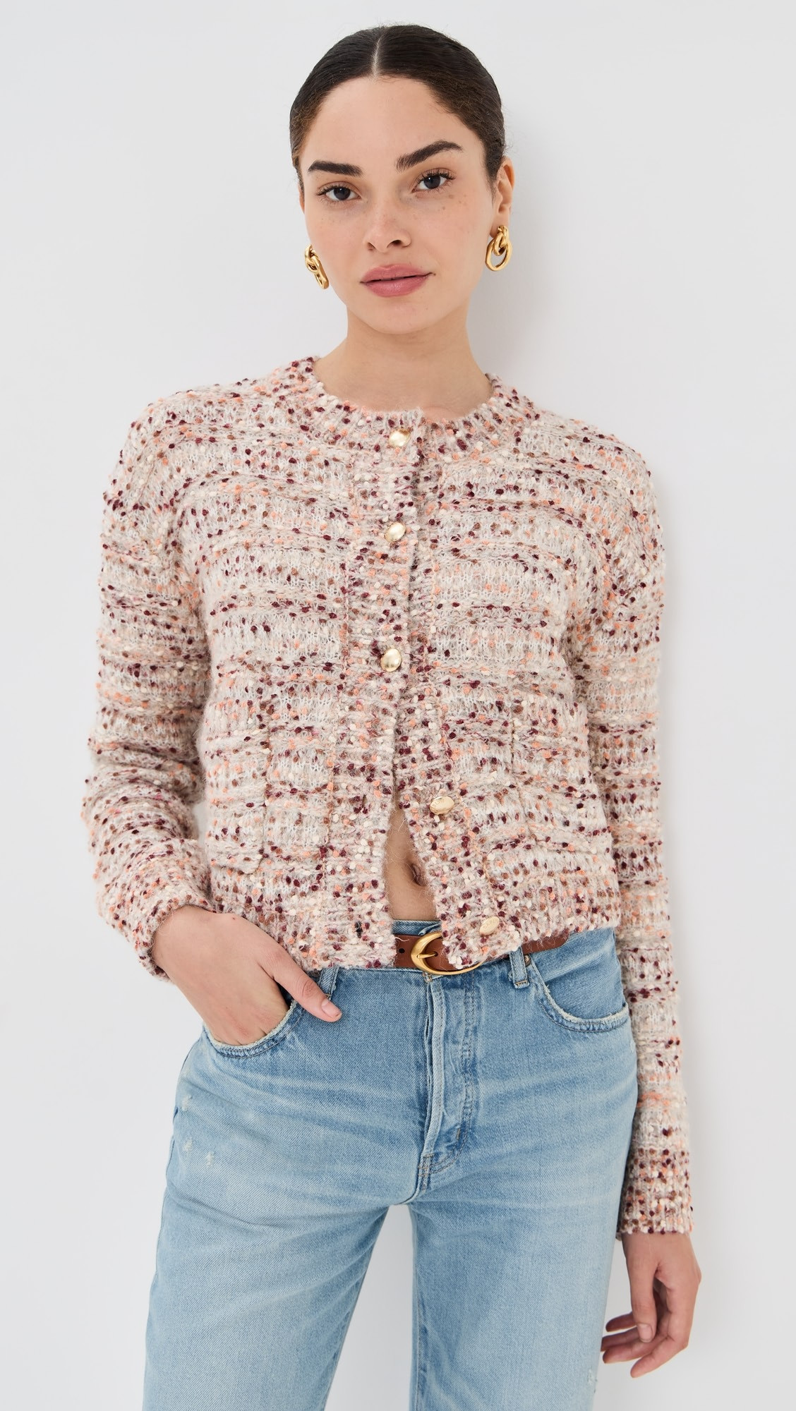 Helena B Cropped Double Pocket Cardigan | Shopbop