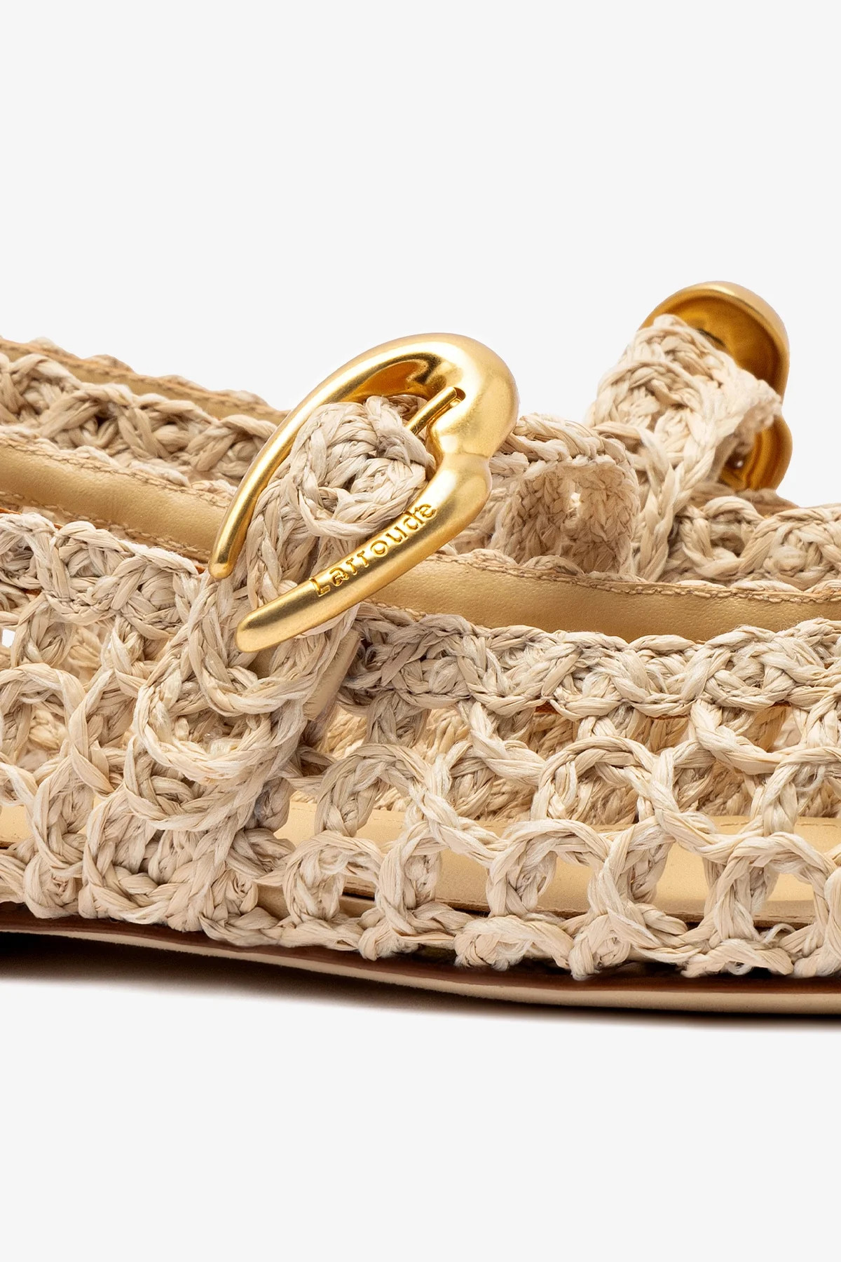 Verona Macrame In Beige Embroidered Raffia | Larroude