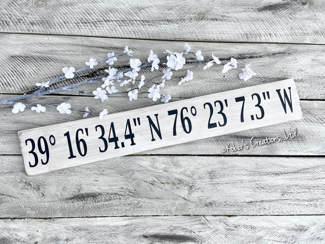 Latitude and Longitude Custom Sign, Coordinates Sign, Custom Coordinate Sign, Custom Latitude and... | Etsy (US)