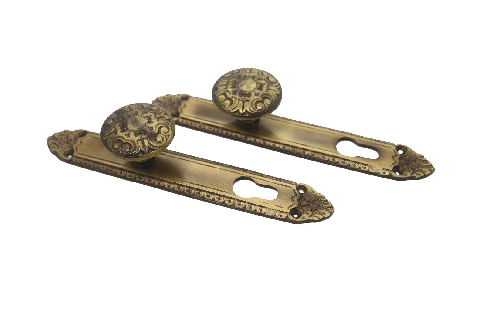 Vintage Door Handle Door Knob Rustic Matte Black Design Antique Look Handmade Solid Brass - Etsy | Etsy (US)