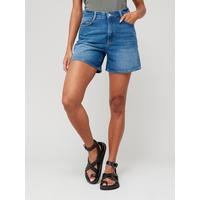 V by Very Mom Denim Shorts - Dark Wash | Very (UK)