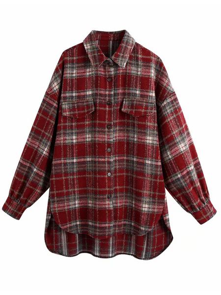 'Joey' Thick Plaid Oversized Shirt (2 Colors) | Goodnight Macaroon