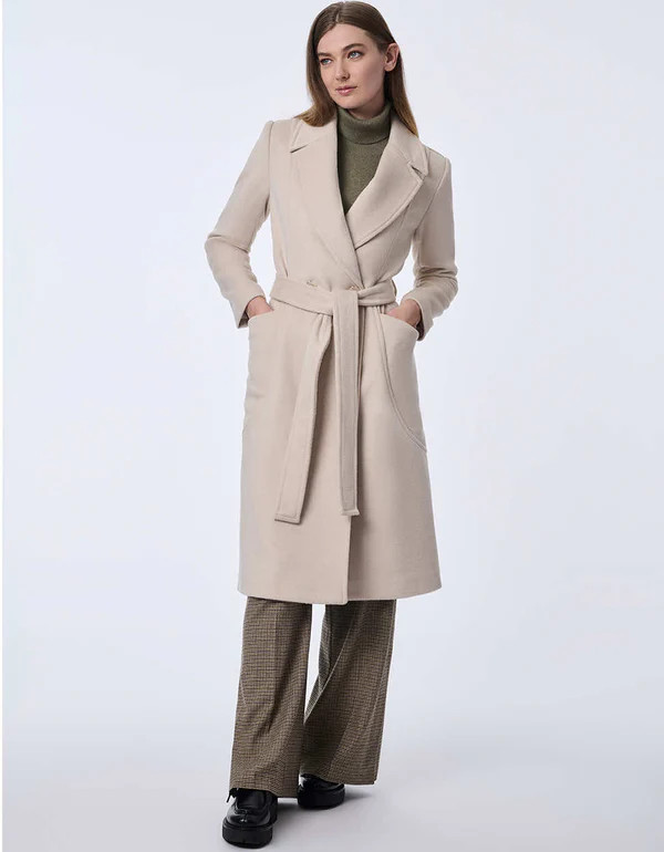 Soho Belted Wool Coat | Bernardo Fashions