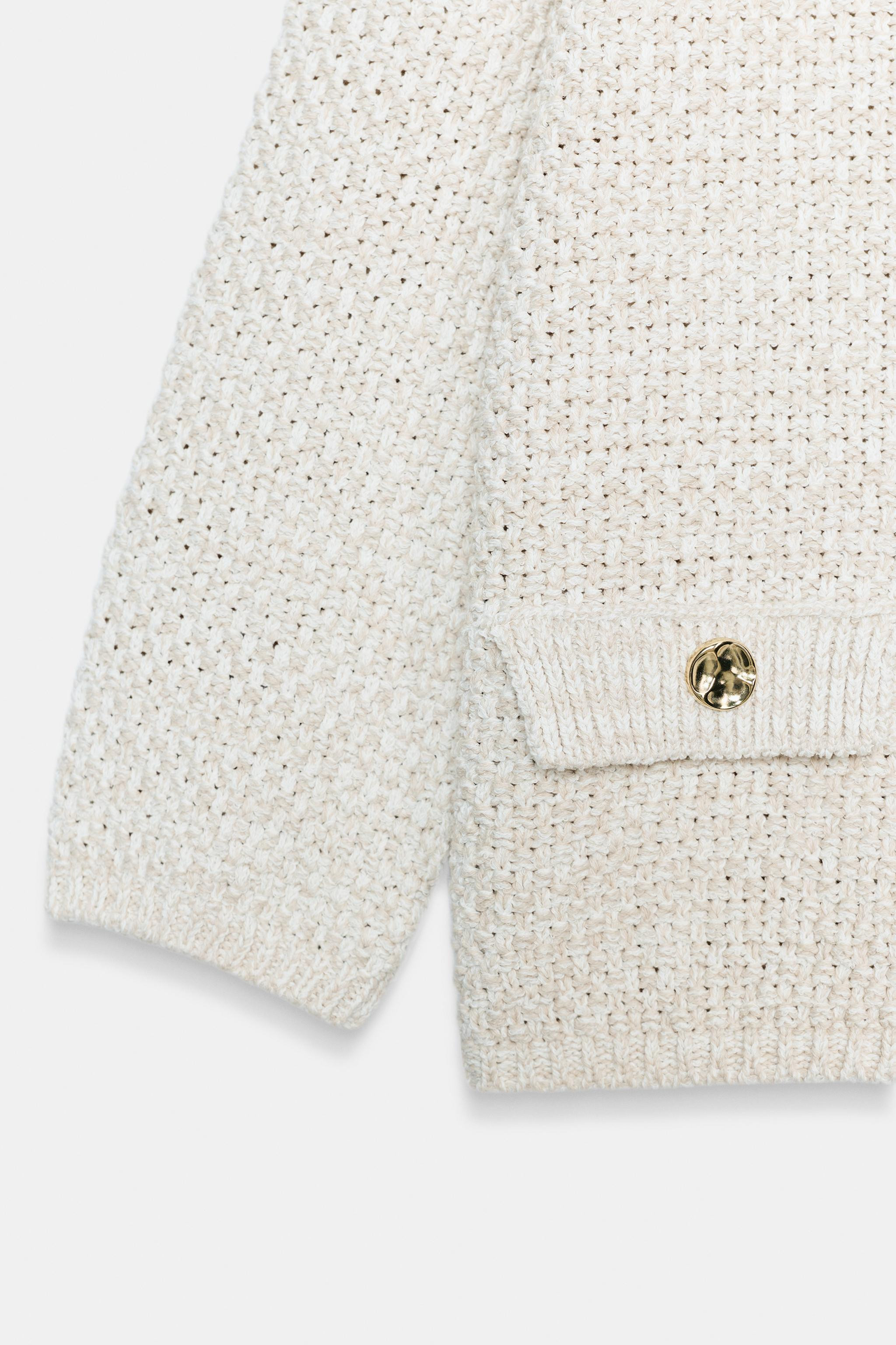 FRENCH SLEEVE KNIT CARDIGAN | Zara US