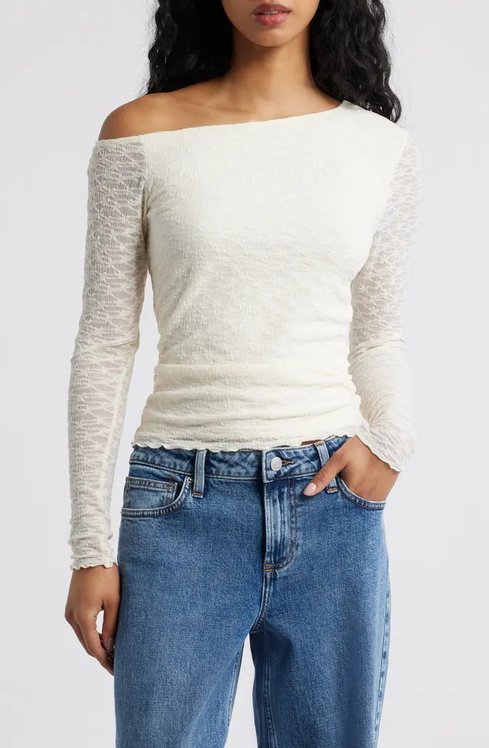 One-Shoulder Lace Top | Nordstrom