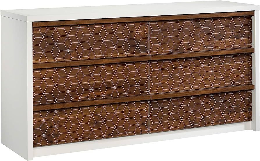 Sauder Harvey Park Dresser, L: 60.71" x W: 17.48" x H: 31.06", Soft White finish | Amazon (US)