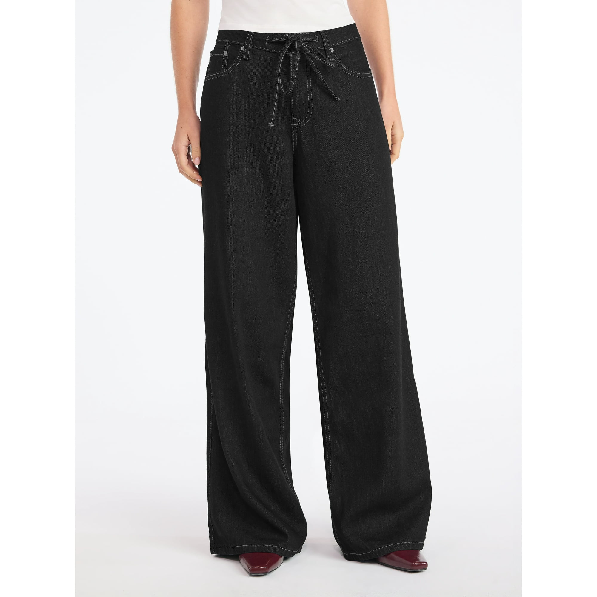 Scoop Women’s and Women's Plus Relaxed Low Slung Jeans, Sizes 0-28 Plus | Walmart (US)