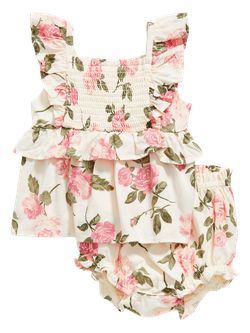 Smocked Floral Top and Bubble Set for Baby | Old Navy (US)