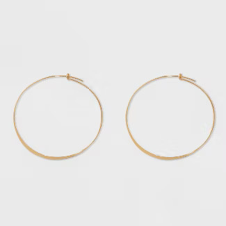 Large Thin Hoop Earrings - A New Day™ | Target