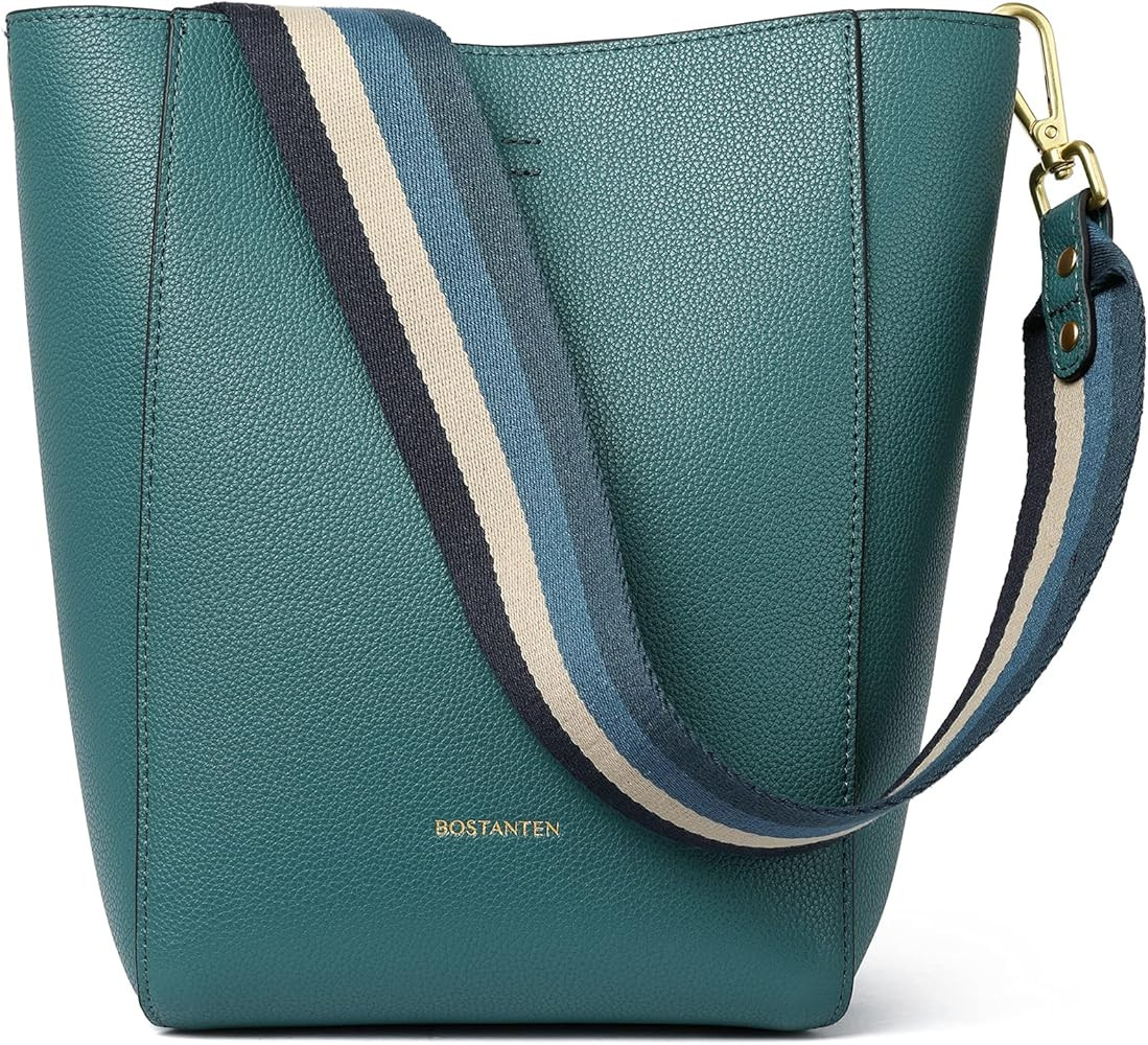 BOSTANTEN Women's Leather Designer Handbags Tote Purses Shoulder Bucket Bags | Amazon (US)