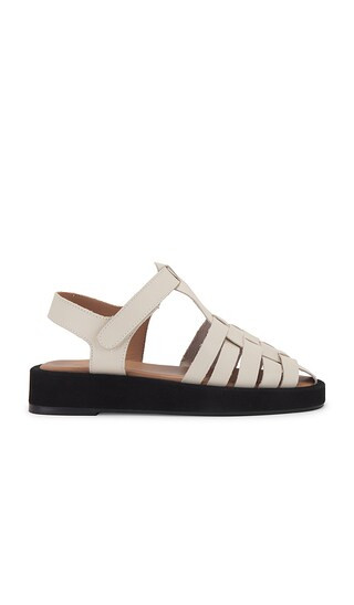 Gigi Leather Sandal in Vanilla | Revolve Clothing (Global)