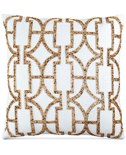 Greek Key Cotton 20" x 20" Decorative Pillow | Macys (US)