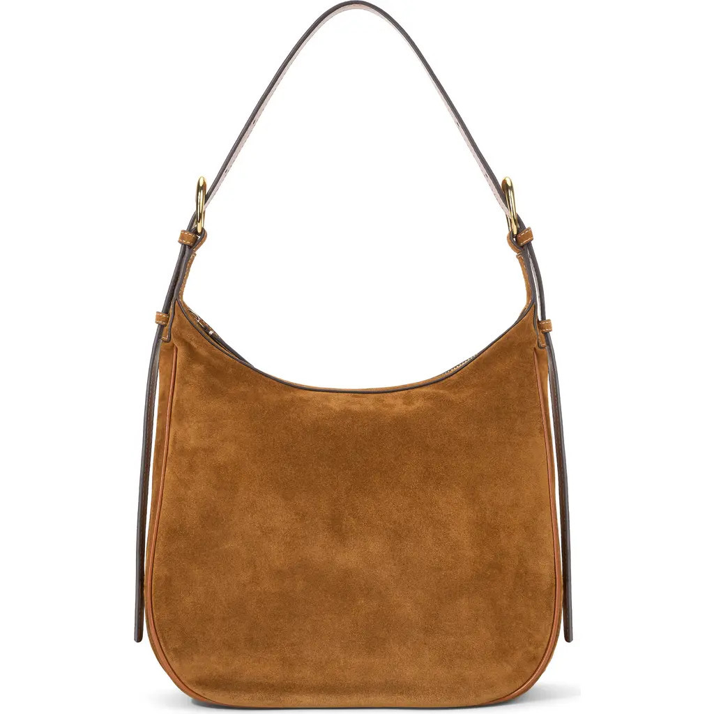 STAUD Pine Suede Hobo Bag in Tan at Nordstrom | Nordstrom