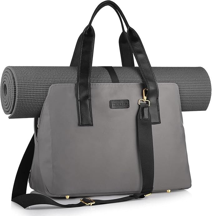 CHICECO Travel Yoga Gym Bag for Women, work tote bag,2 x Separate shoe bag,Wet Dry Storage Pocket... | Amazon (US)