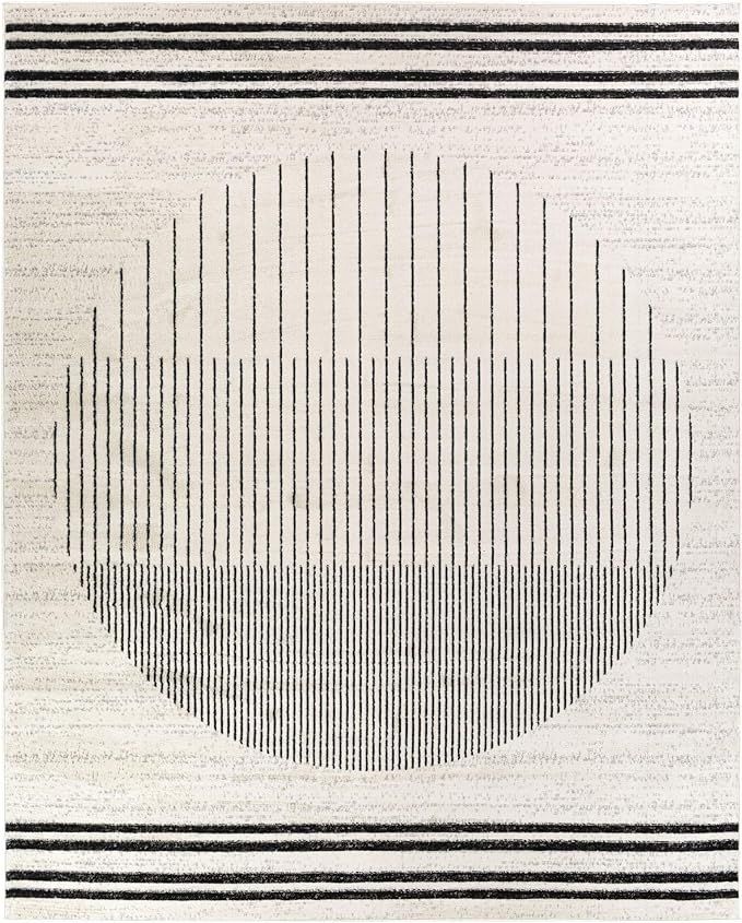Artistic Weavers Penrod Modern Geometric Area Rug, 7 ft 10 in x 10 ft, Black/Ivory | Amazon (US)