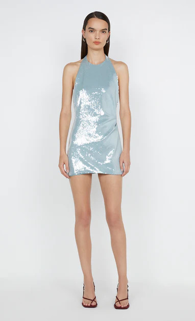 SHILOU HALTER DRESS - MINERAL BLUE | Bec & Bridge (Global)