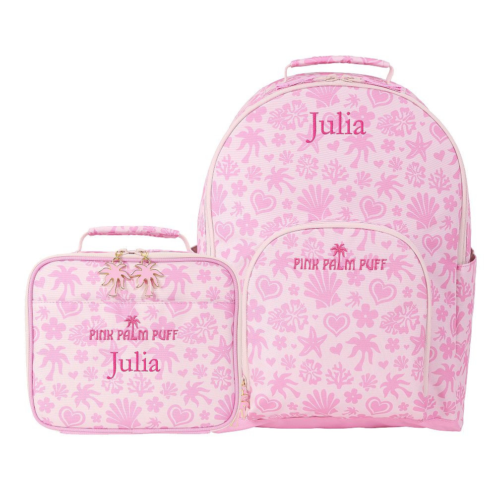 Gear-Up Pink Palm Puff Backpack and Lunch Box Bundle, Set of 2 | Pottery Barn Teen