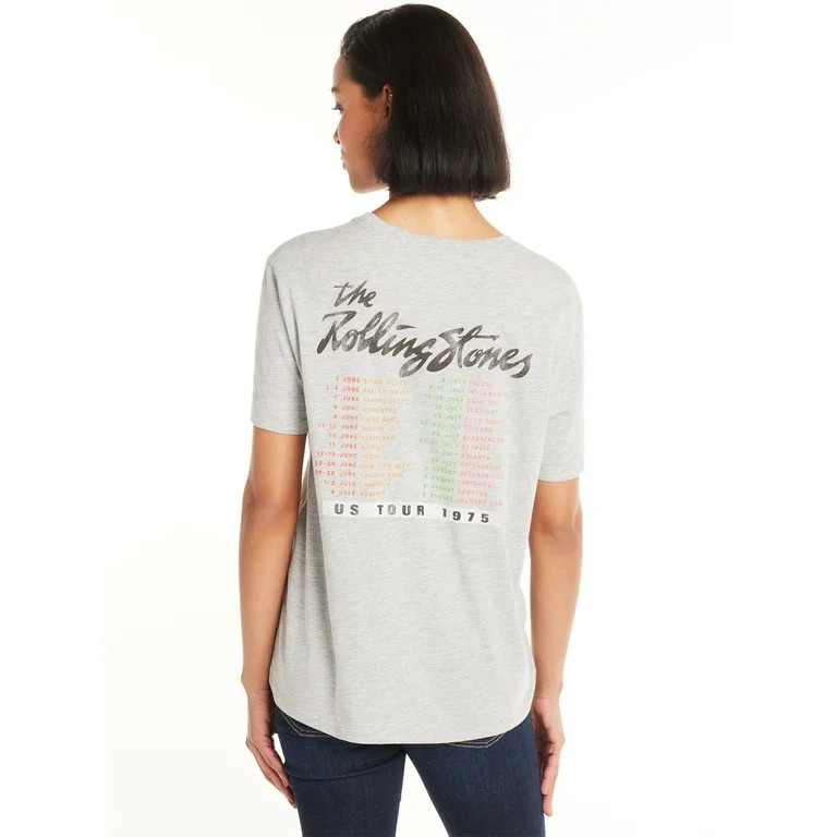 Time and Tru Women's Rolling Stones Graphic Print T-Shirt, Sizes XS-XXXL | Walmart (US)
