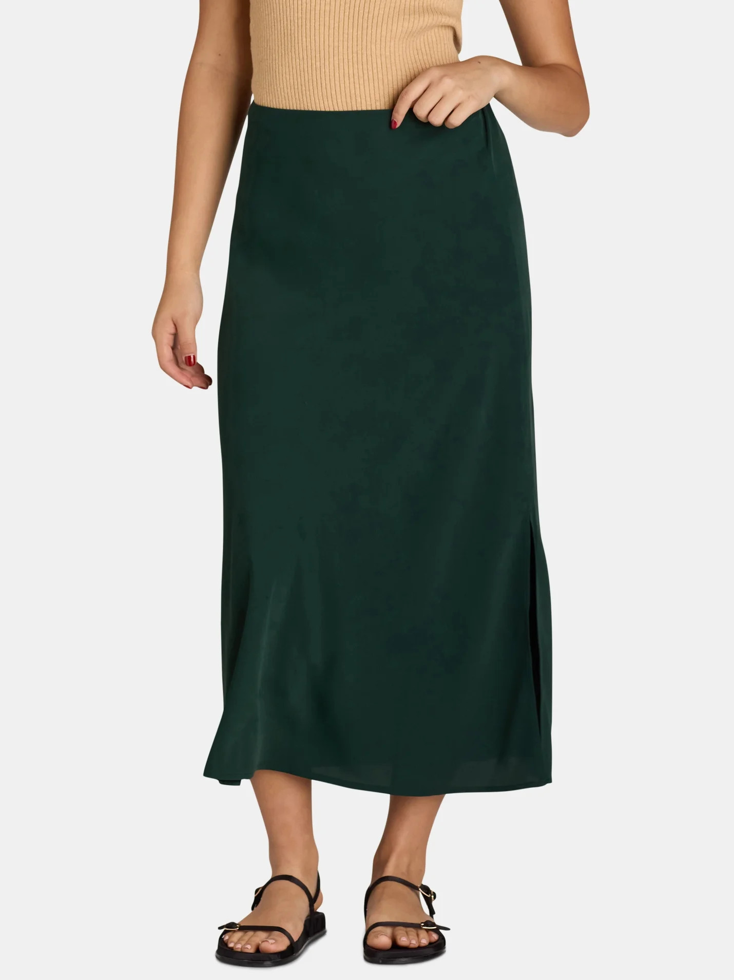 Time and Tru Women's Maxi Slip Skirt, Sizes XS-XXXL | Walmart (US)