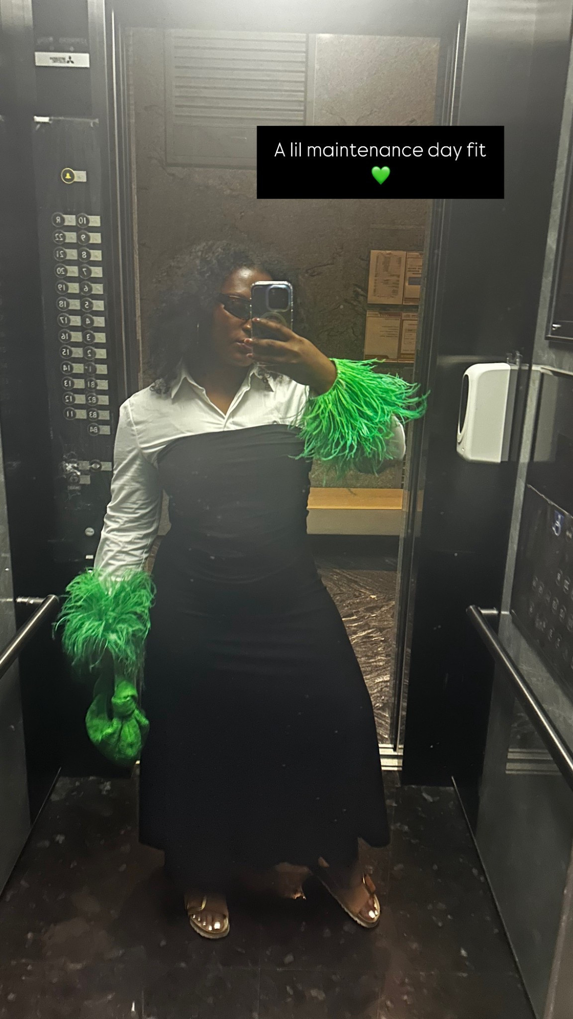 Headed to the nail salon! 💚
—
I’m wearing a L in the dress and an XL in the shirt! An old Zara fave! 

#LTKFindsUnder100 #LTKMidsize #LTKStyleTip