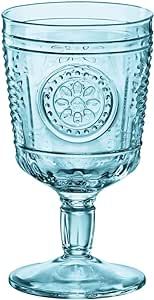 Bormioli Rocco Romantic Set Of 4 Stemware Glasses, 10.75 Oz. Colored Crystal Glass, Light Blue, M... | Amazon (US)