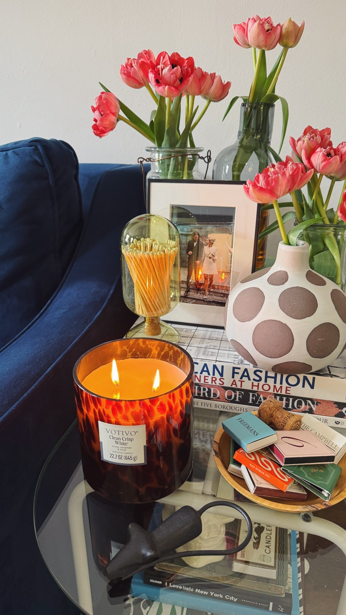 The only thing better than a deep spring clean is lighting a new candle after you finish. This @votivo    scent reminds me of freshly laundered linens, in a chic tortoise vessel! Shop my favorite Votivo scents for spring here. #ad