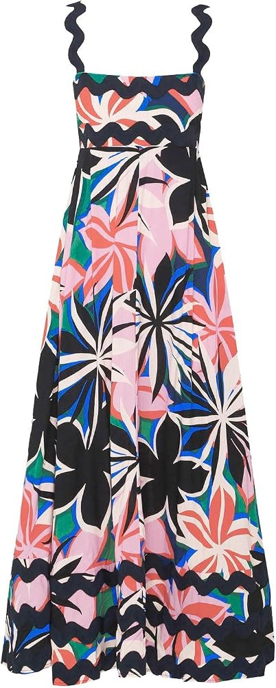 Women Casual Fashion Sleeveless Dress Summer Loose Sexy A Line Prints Dress Beach Vacation Long M... | Amazon (US)