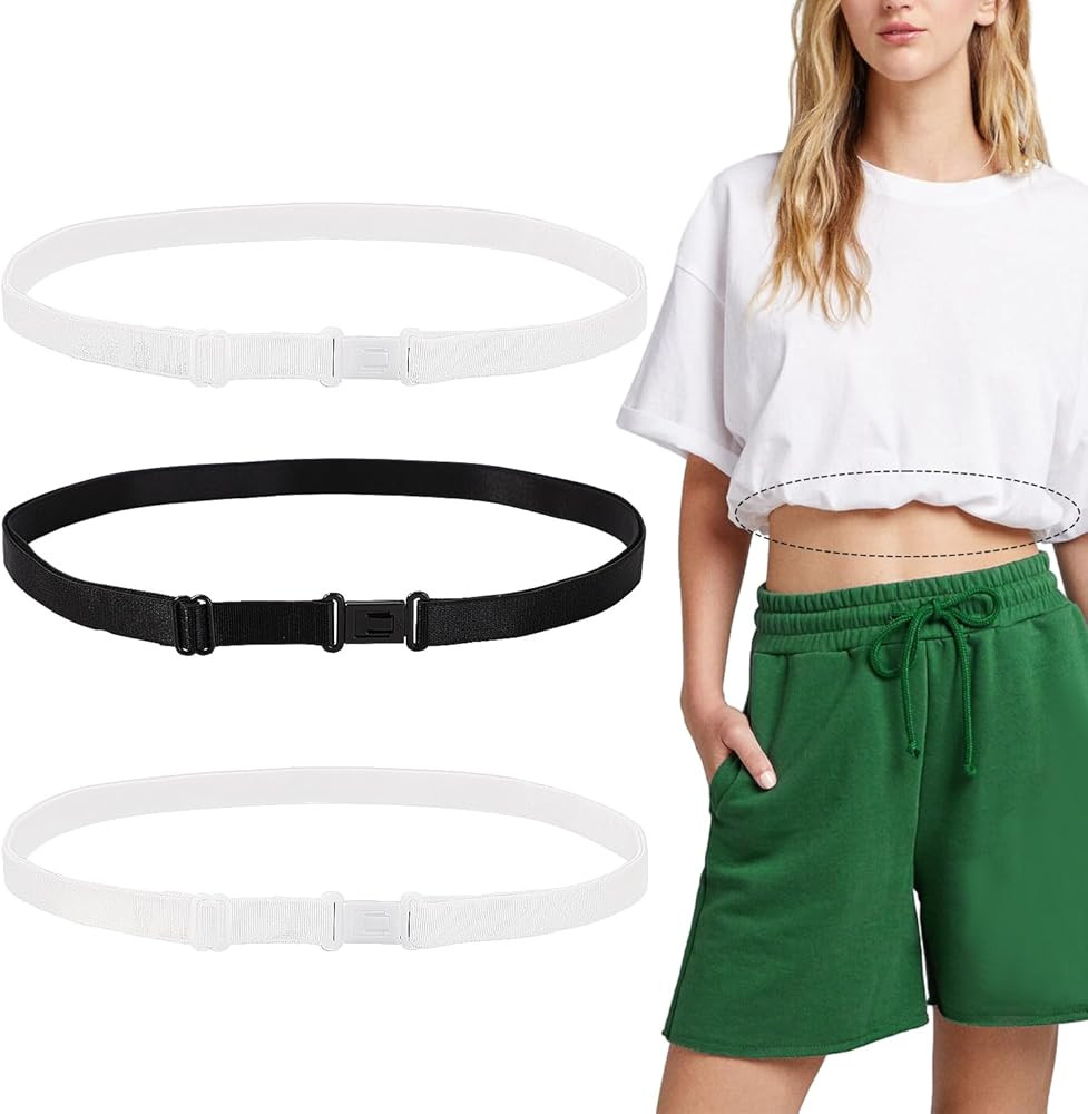 3pcs Crop Tuck Band, Adjustable for Elastic Band Crop Top Band for Women Crop Tuck Tool for Shirt... | Amazon (US)