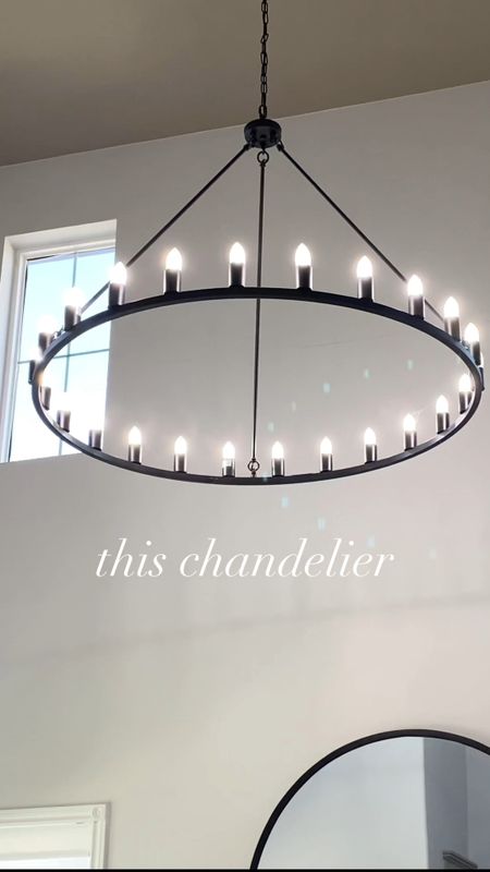 This huge 48” chandelier is on an incredible sale for Black Friday! It is a total Restoration Hardware dupe and I can’t recommend it enough! ✨😍 Mine is the matte black color!

#chandelier #livingroomdecor #wagonwheelchandelier #blackchandelier #rhdupe #rhvibes 

#LTKhome #LTKsalealert #LTKCyberWeek