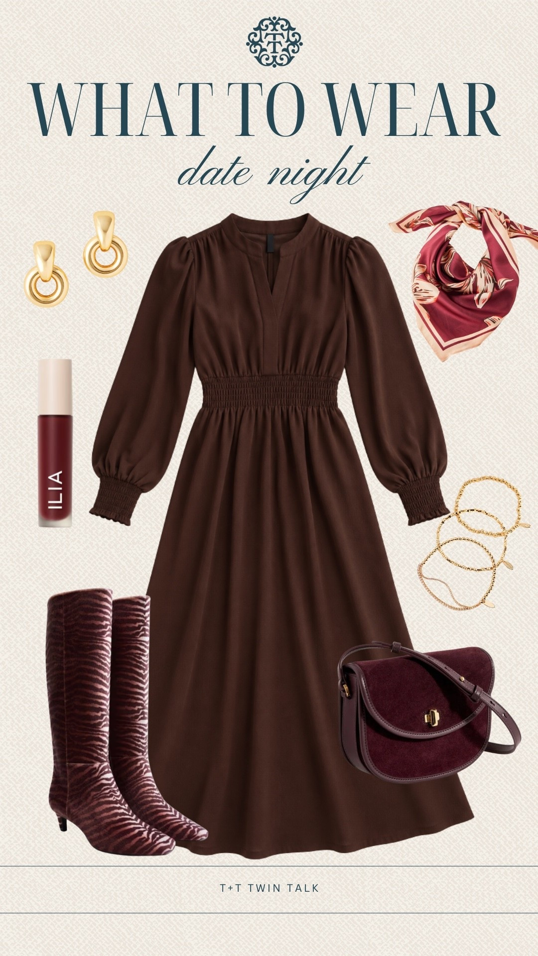 T+T, what to wear! This Quince dress paired with Walmart boots makes such a pretty date night look for fall. I’d wear this for dinner, a concert, or a night out when you want something a little dressier.

#LTKSeasonal #LTKOver40 #LTKMidsize
