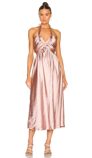 Emma Cut Out Midi Dress in Mauve | Revolve Clothing (Global)