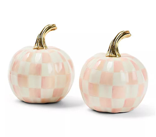MacKenzie- Childs Set of 2 Mini Pumpkins - QVC.com | QVC