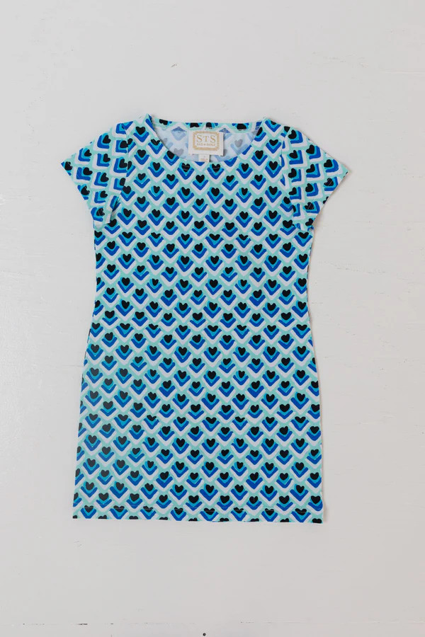 Teardrop Print Kids Short Sleeve Dress | Sail to Sable