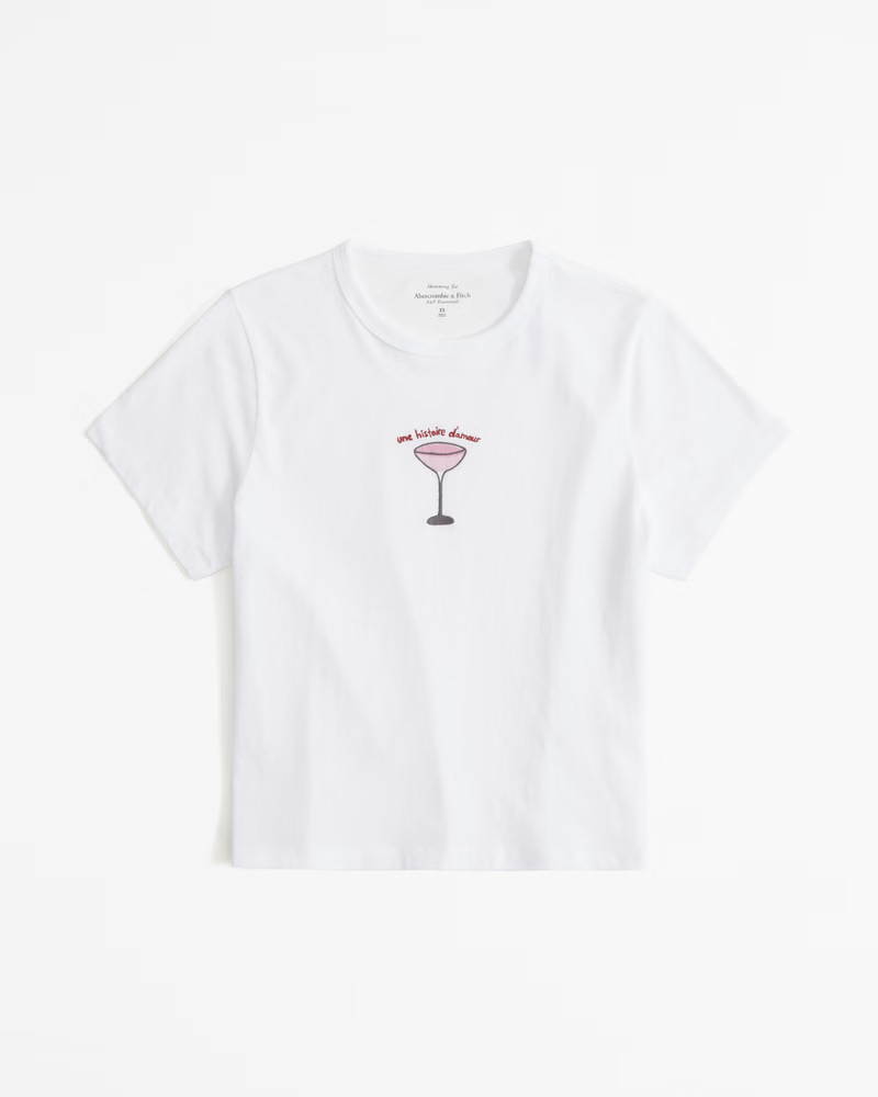Short-Sleeve Cocktail Graphic Skimming Tee | Abercrombie & Fitch (US)