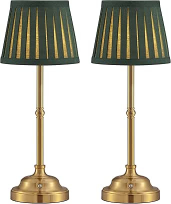 KDG Cordless LED Table Lamp Set of 2, Portables Fabric Shade Desk Lamps, 4000mAh Rechargeable Bat... | Amazon (US)