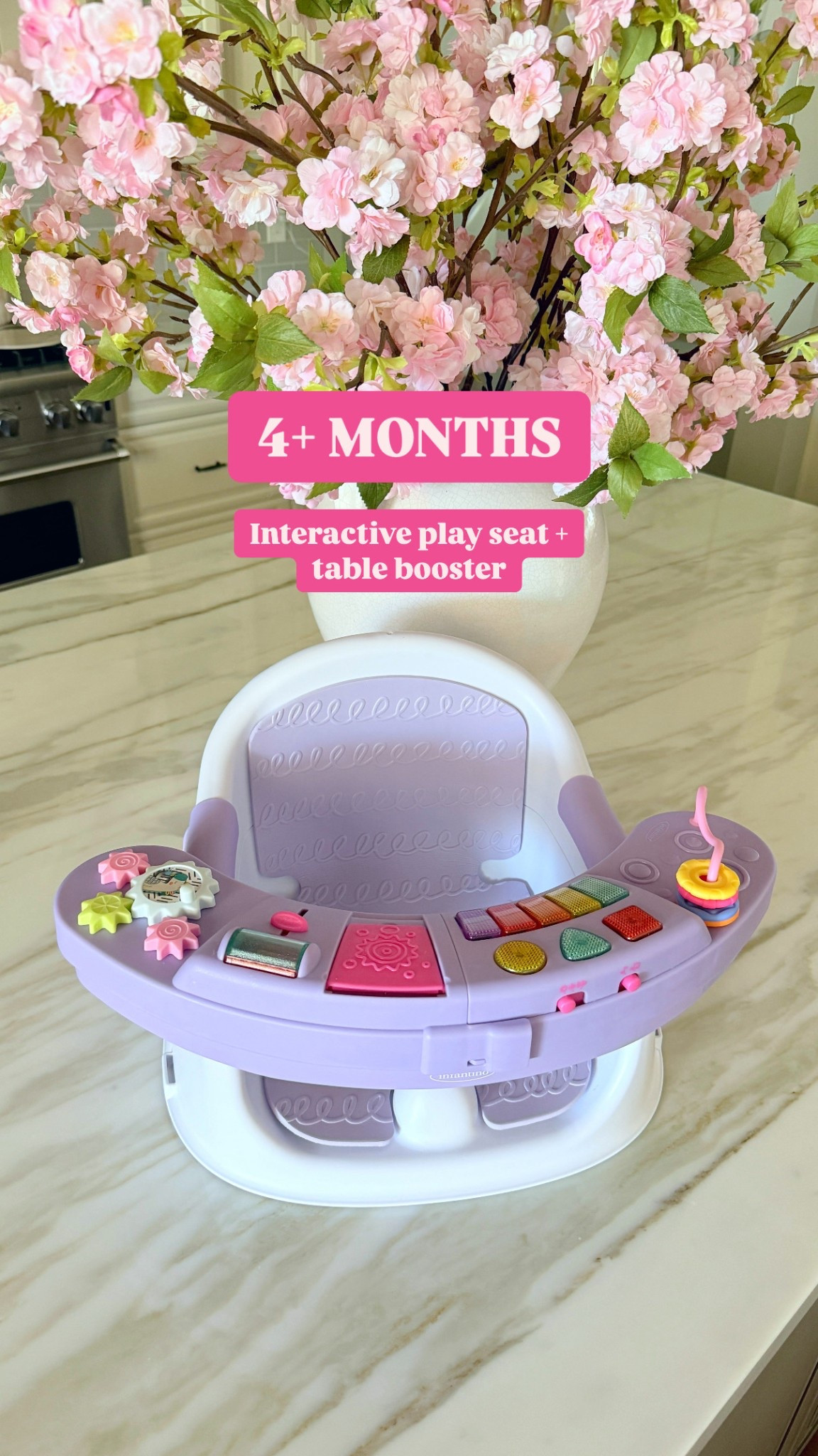 No one told me to get this when I was pregnant but I’m sooooo glad I found it! Perfect for when your baby is 3+ months and starting to roll or show interest in sitting up more. It’s also a booster seat for feeding. 

#LTKFindsUnder50 #LTKKids #LTKBaby