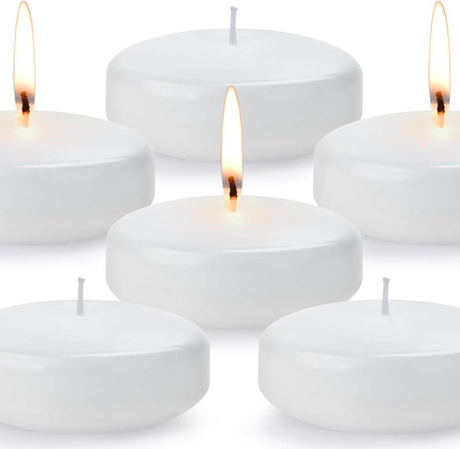 3 inch Floating Candles, 12/24/36/ Pack White/Gold/Red Floating Candle, Long Burning and Smokeles... | Amazon (US)